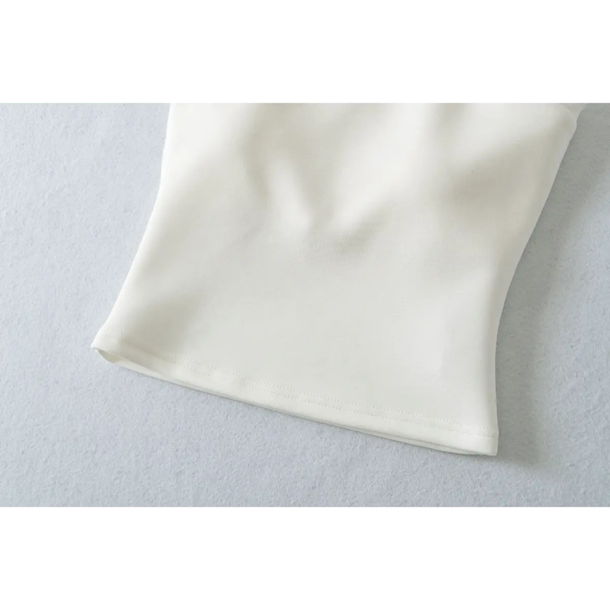Mesh-Panel Halter Neck Top with Back Zipper
