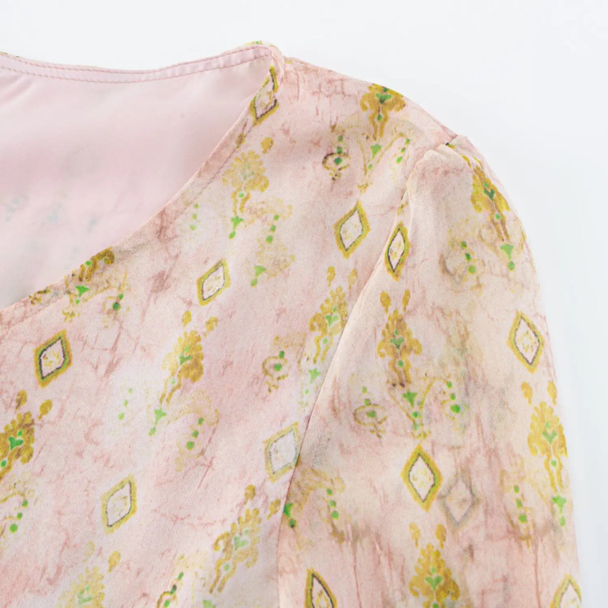 Close-up of shoulder seam detail