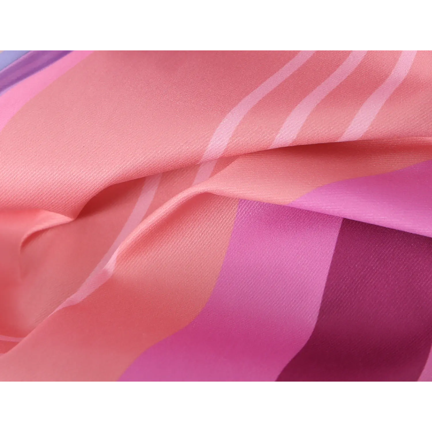 Fabric drape texture shot, smooth lightweight twill with pastel pink purple vertical stripe print
