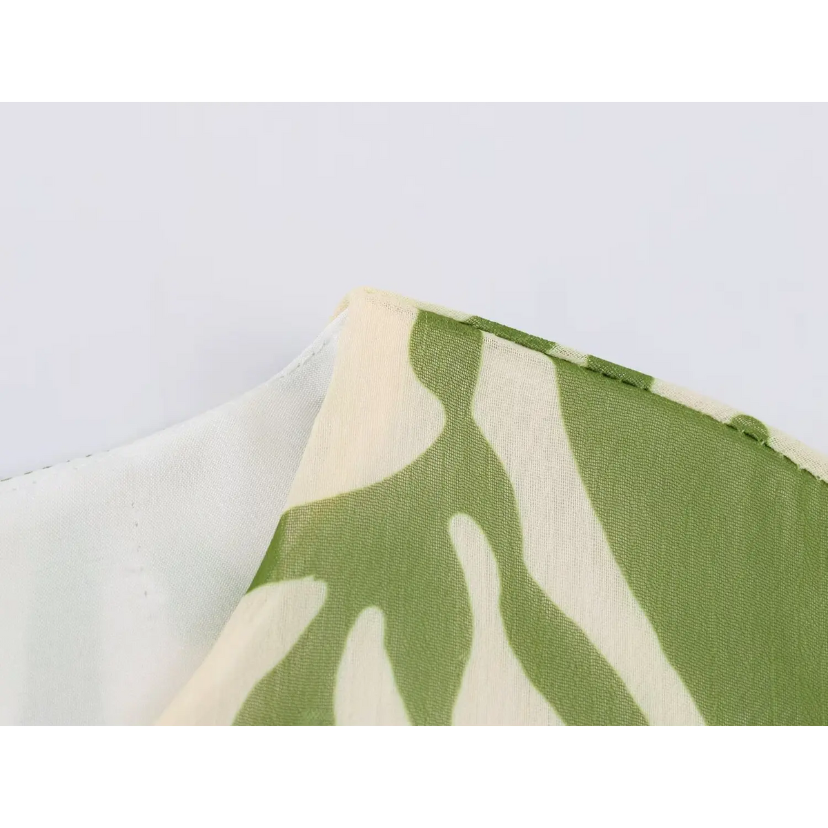 Close-up of chiffon fabric and inner lining