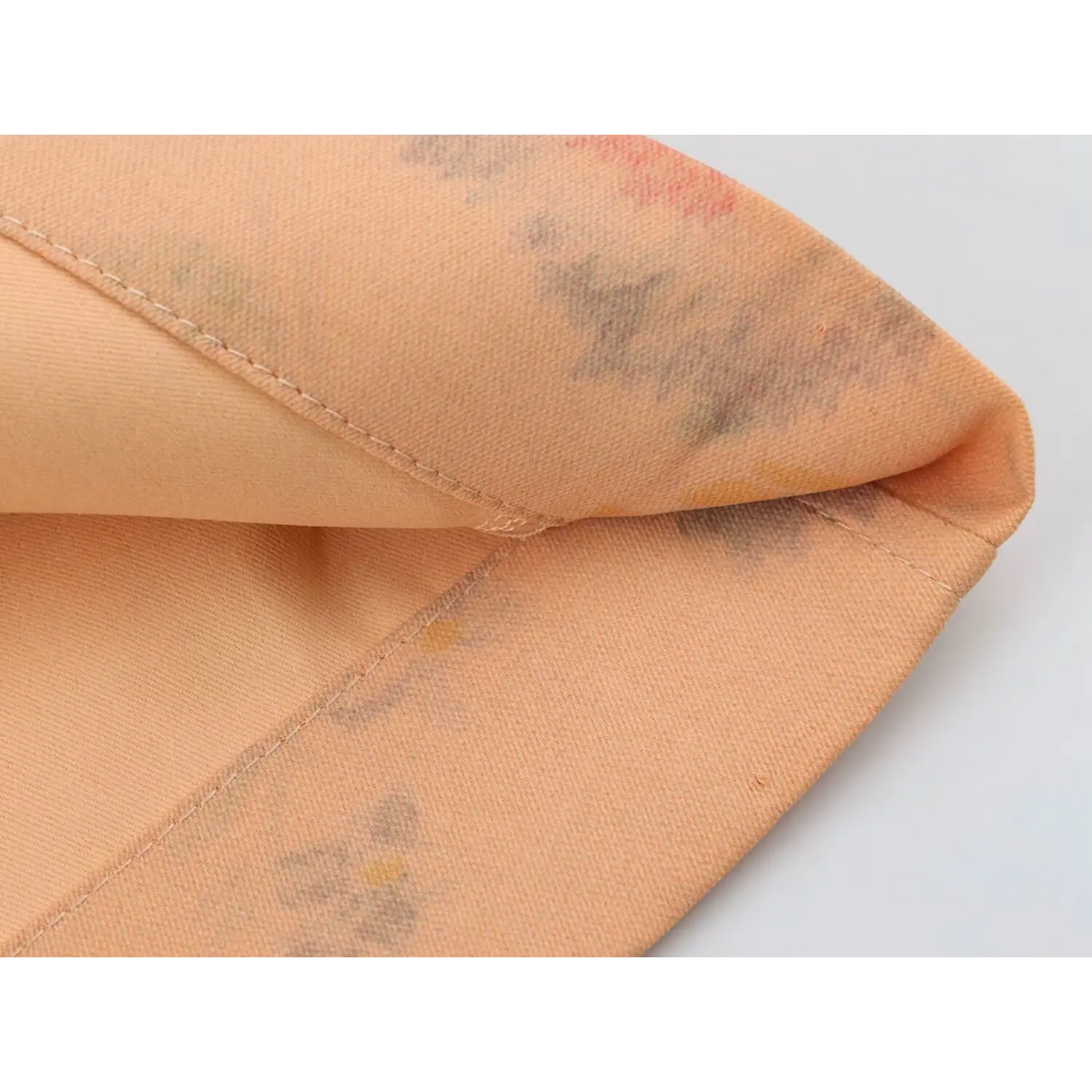 Close-up of hem and lining stitching