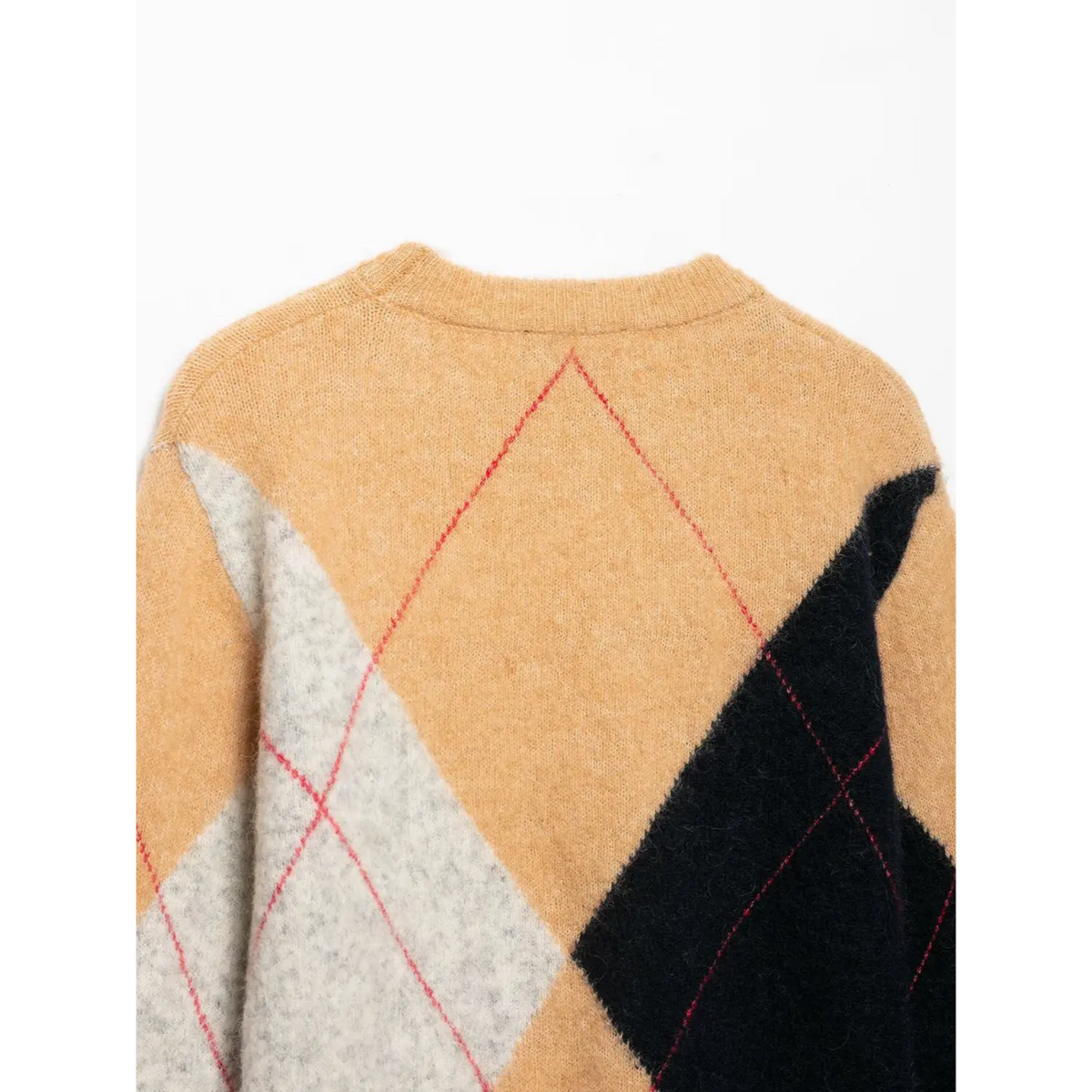 Close-up of back crew neck