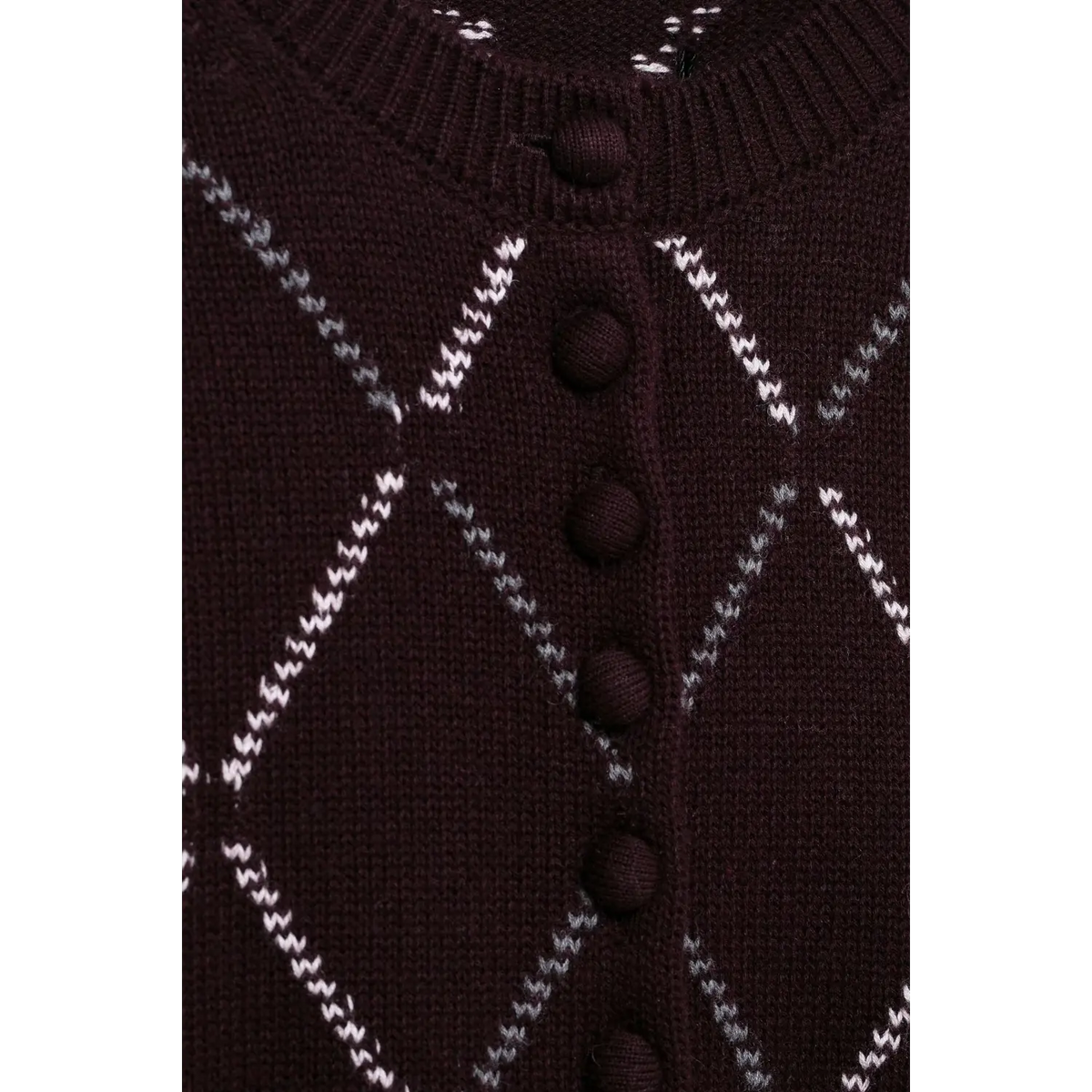 Close-up of fabric covered buttons