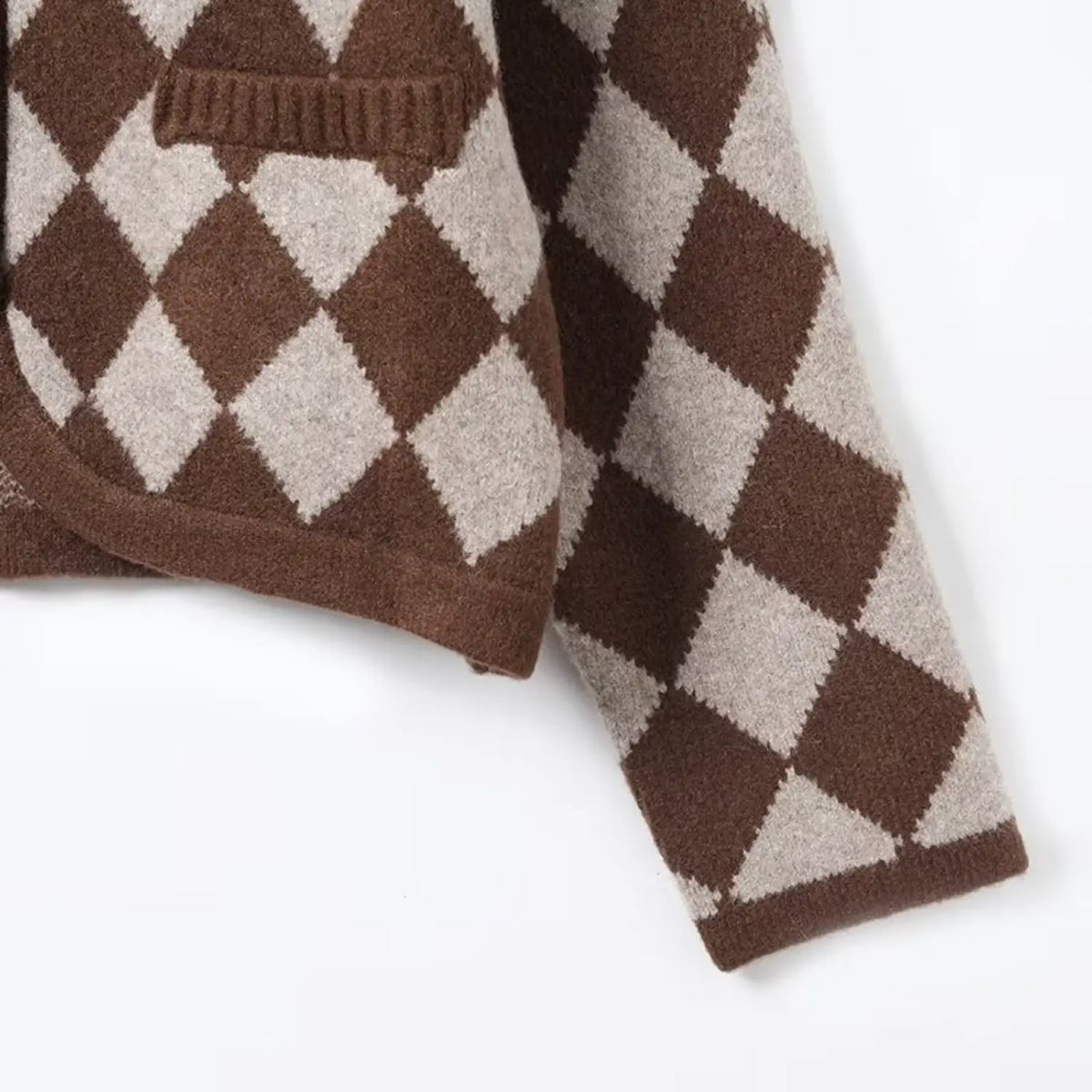 Close-up of hem and cuff detail