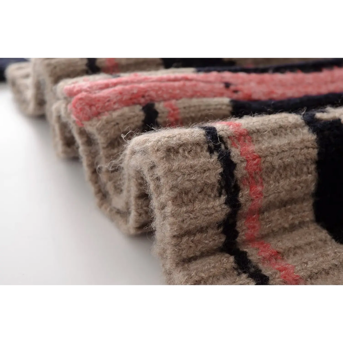 Close-up of fuzzy knit texture