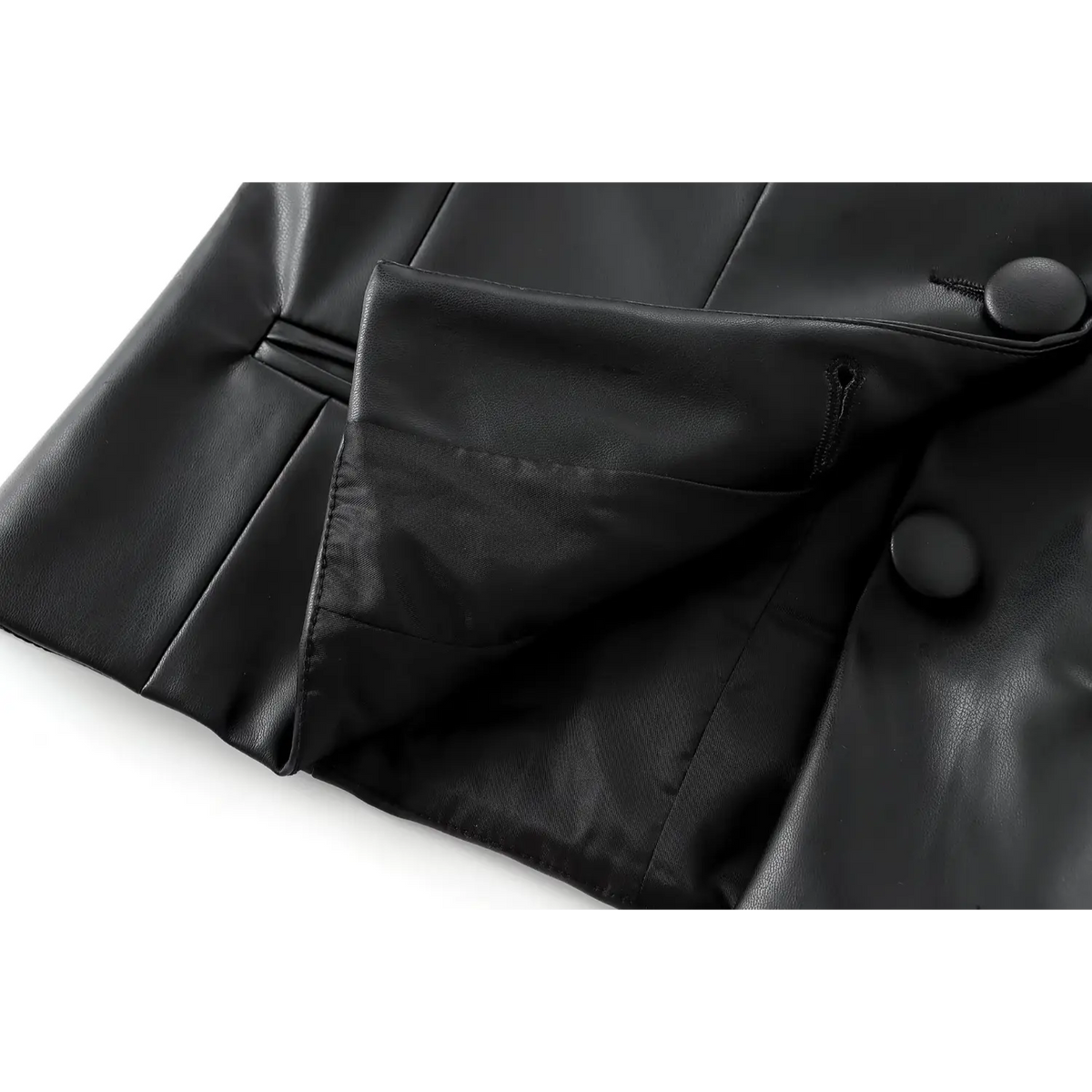 Close-up of interior lining, pocket and buttonhole
