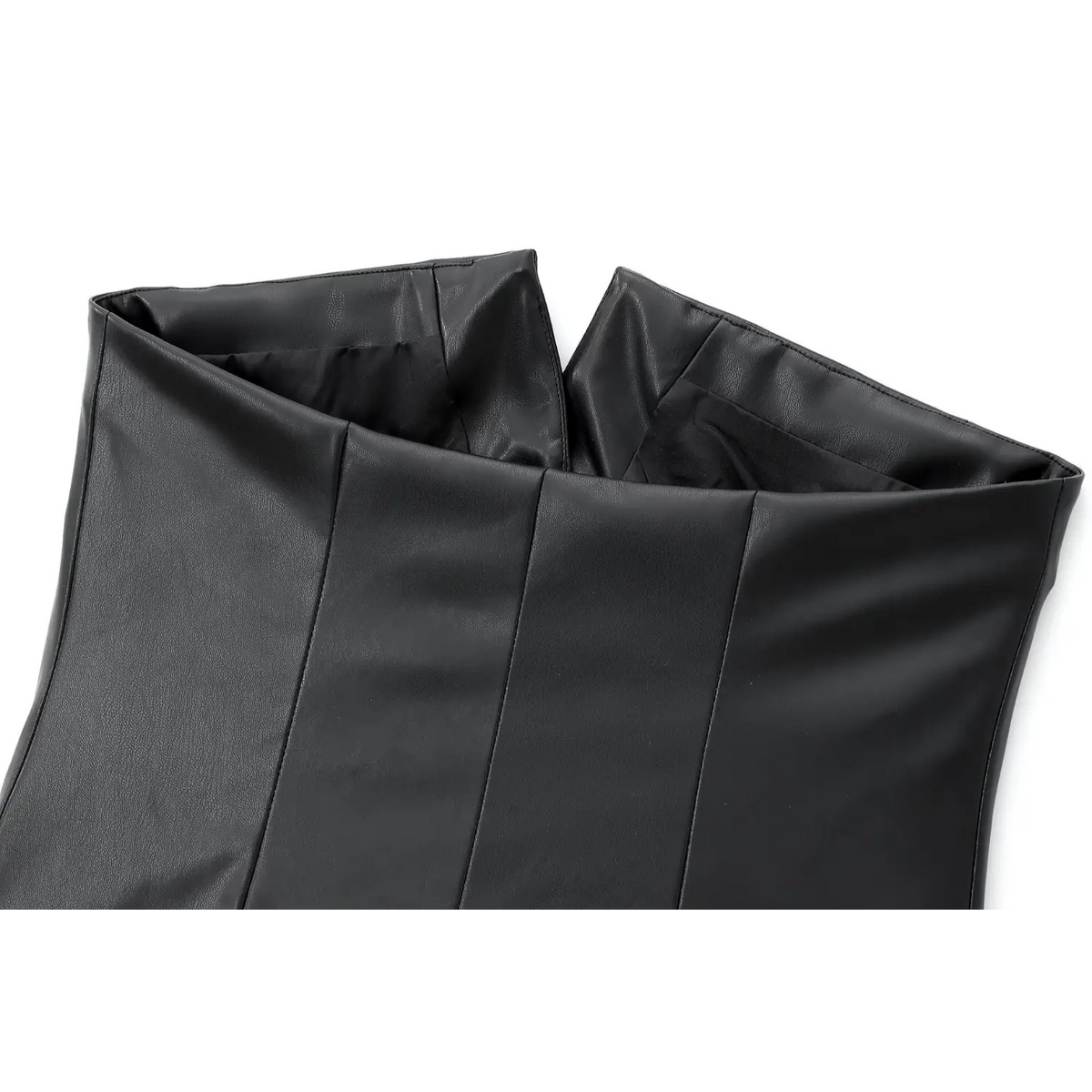 Close-up of vertical seam panels and back structure