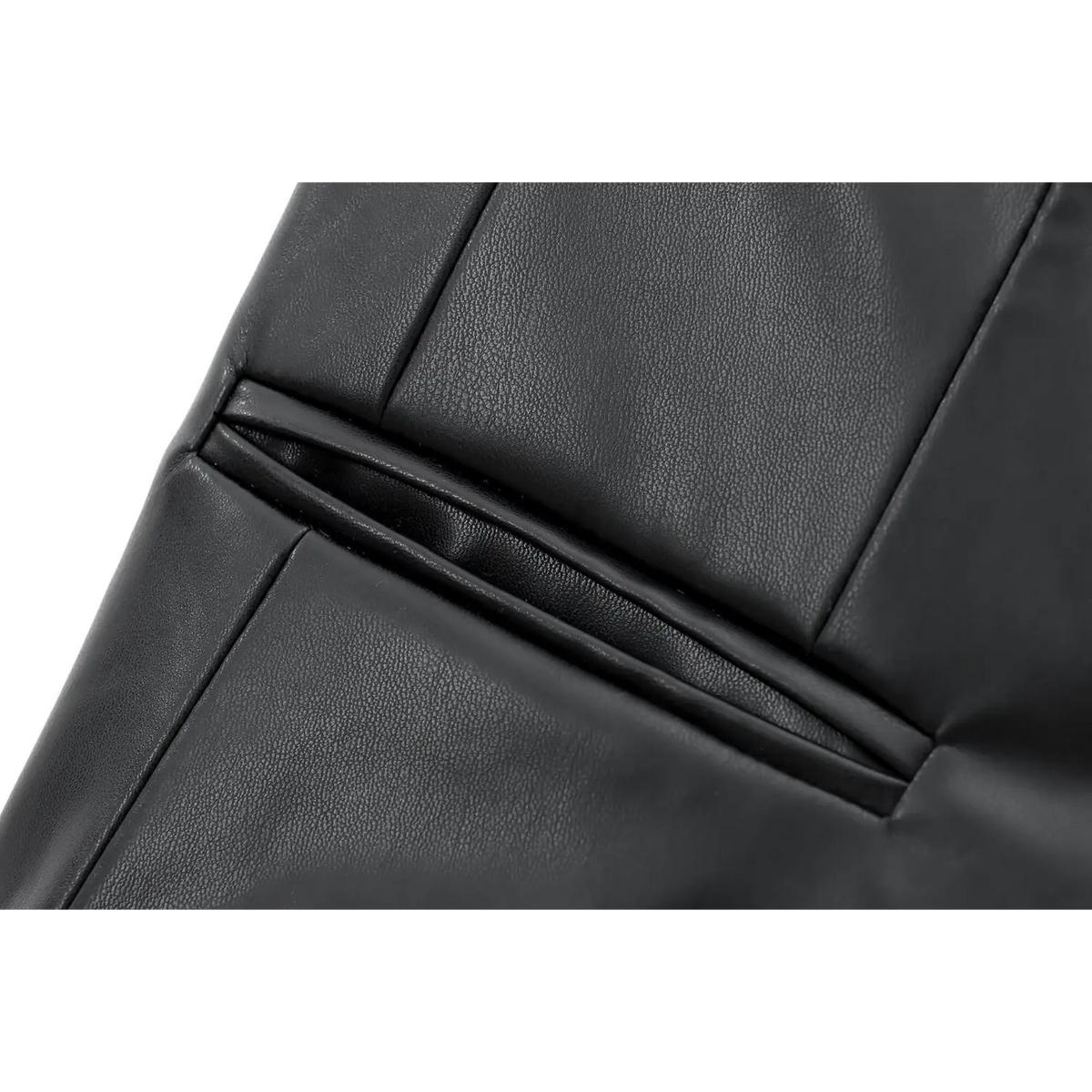 Close-up of slanted welt pocket detail