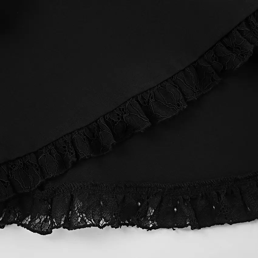 Macro close-up of lace hem