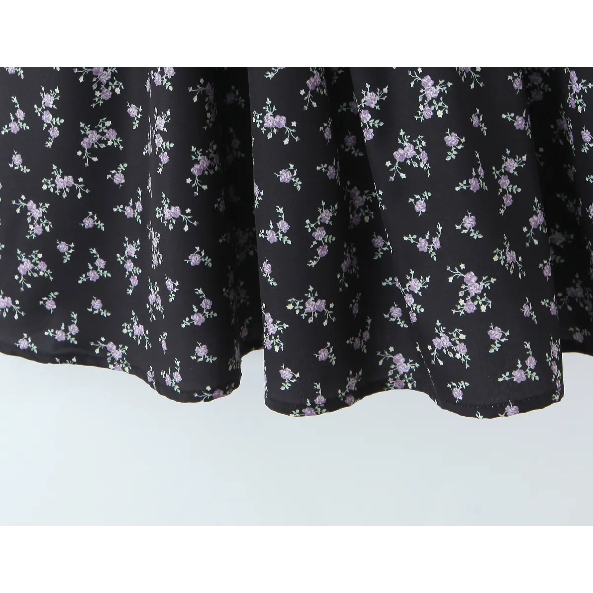 Full front white background floral corset mini dress