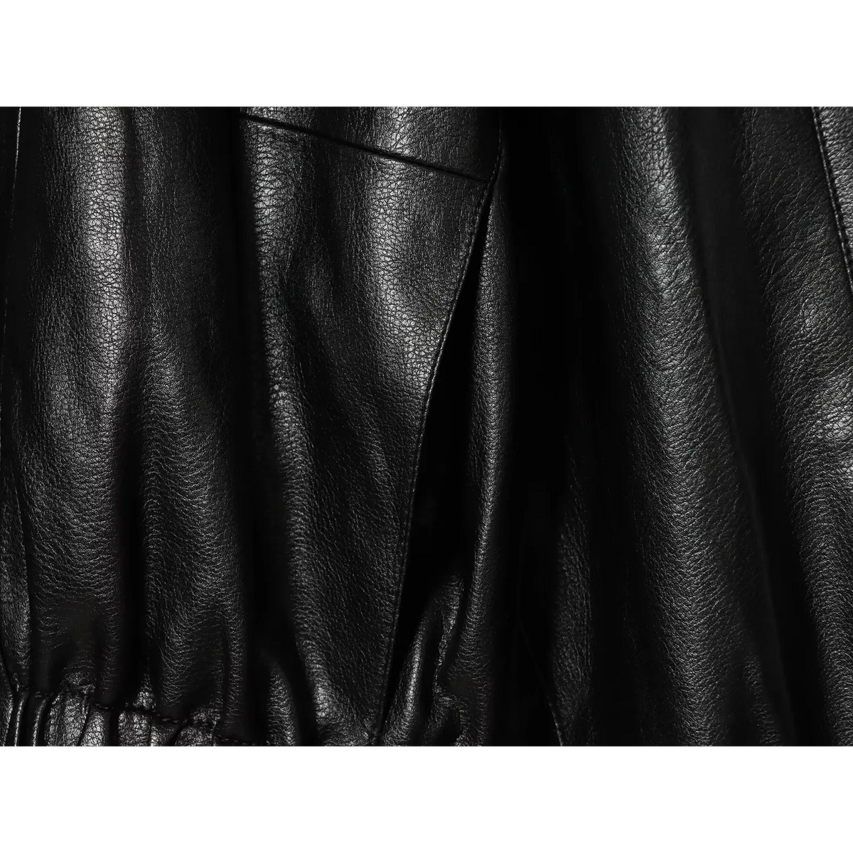 Close-up of side pocket stitching