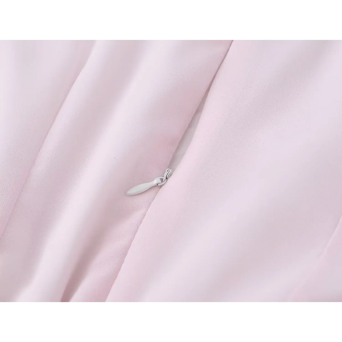 Close-up of back invisible zipper pull