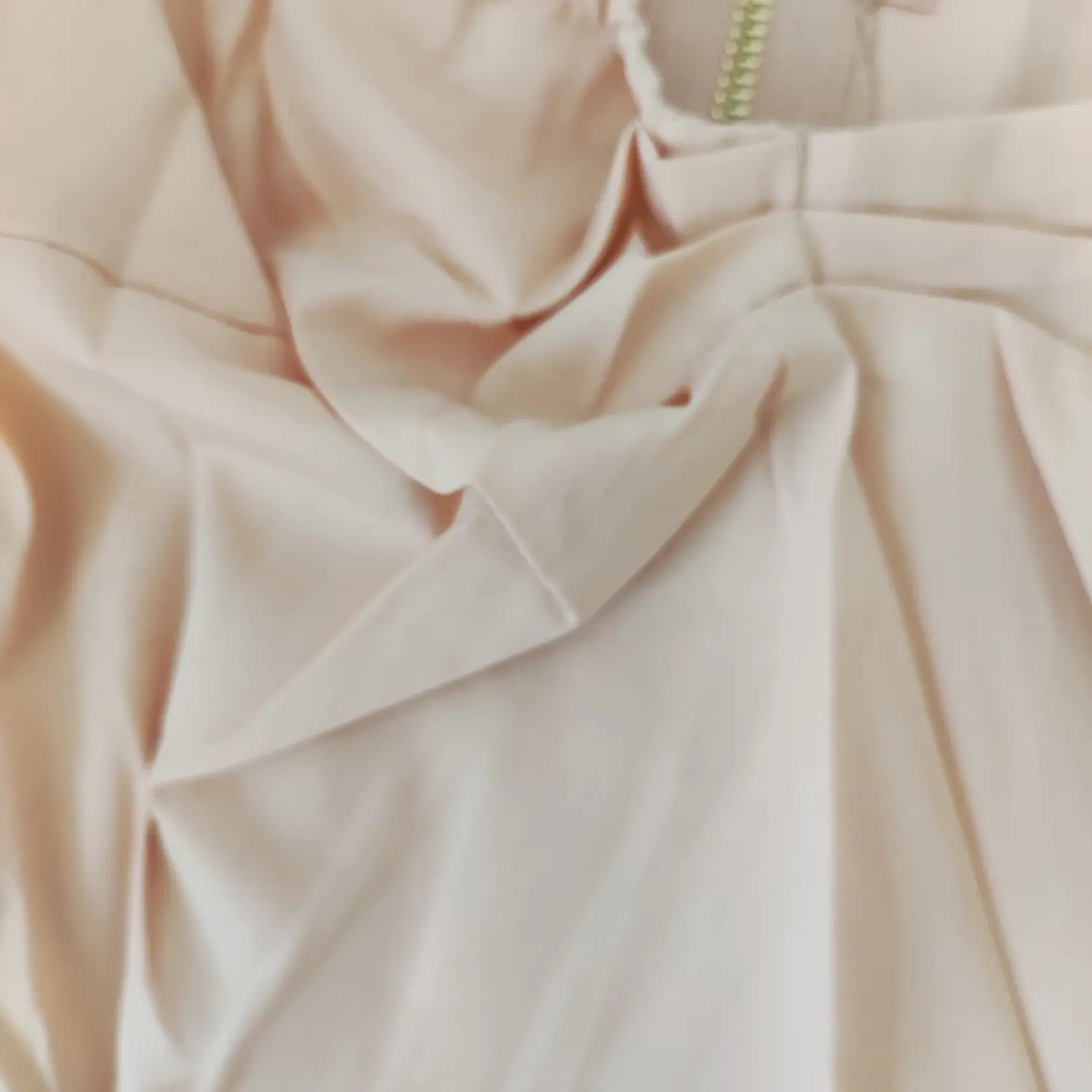 front-flatlay-view | Flat lay front blush pink cropped blouse, ruched bust, puff long sleeves