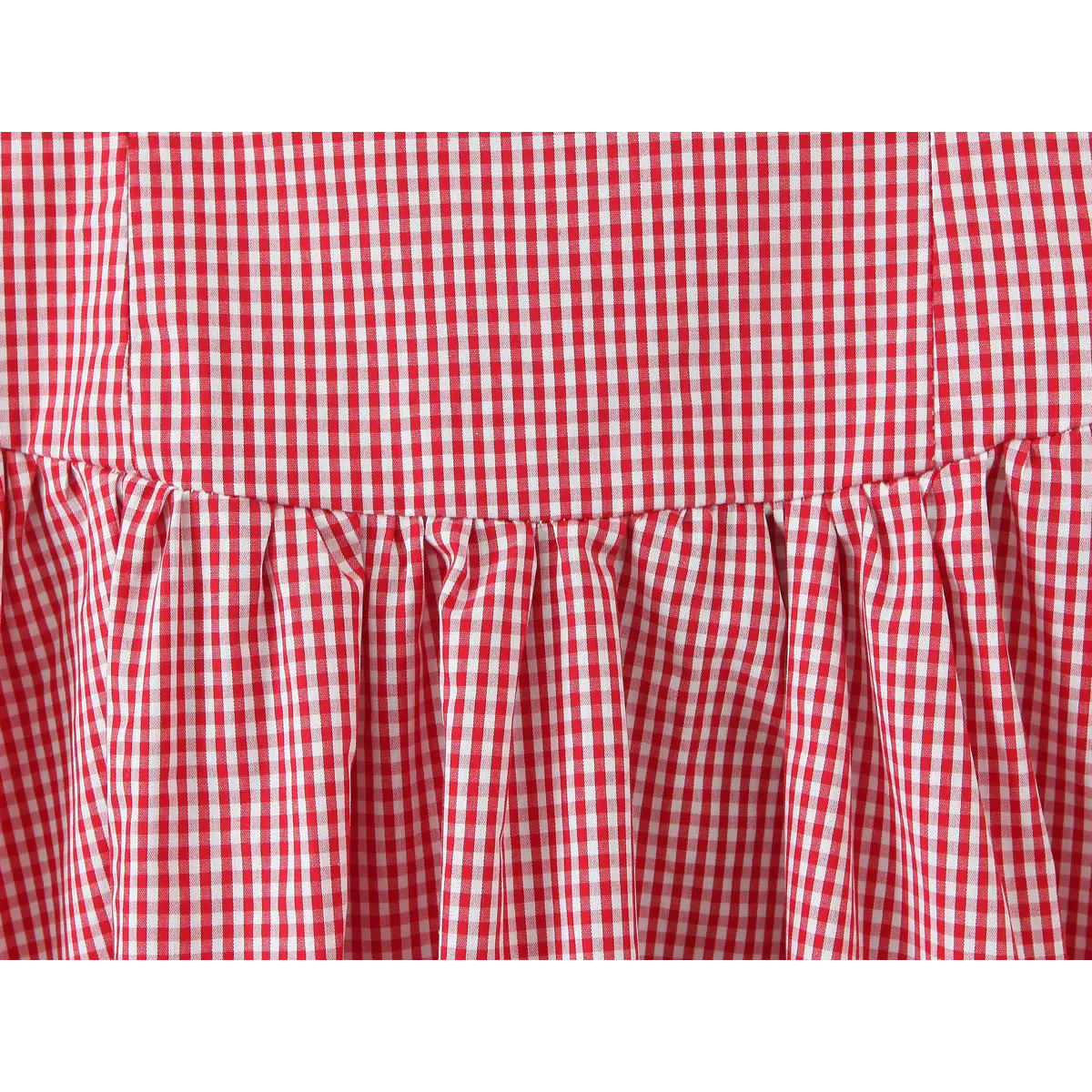 Waist seam close between bust and flare skirt