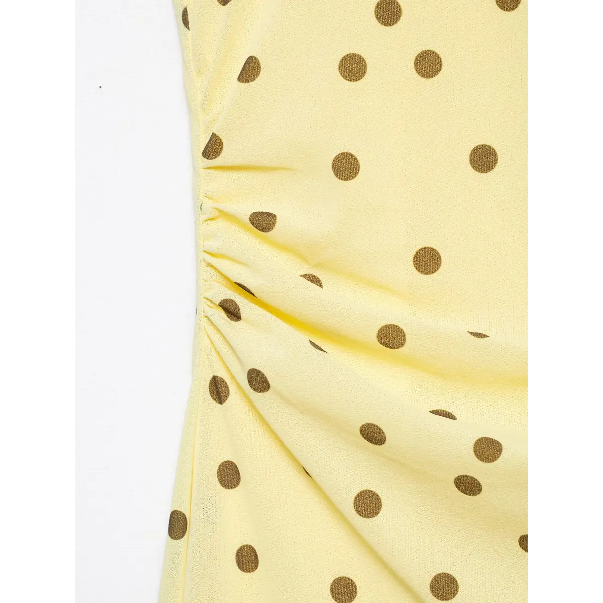  Inner neck brand label detail halter sleeveless polka dot maxi dress
