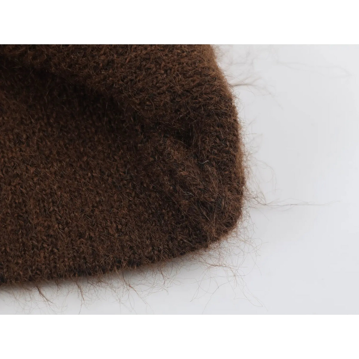 Close-up of fuzzy sleeve hem