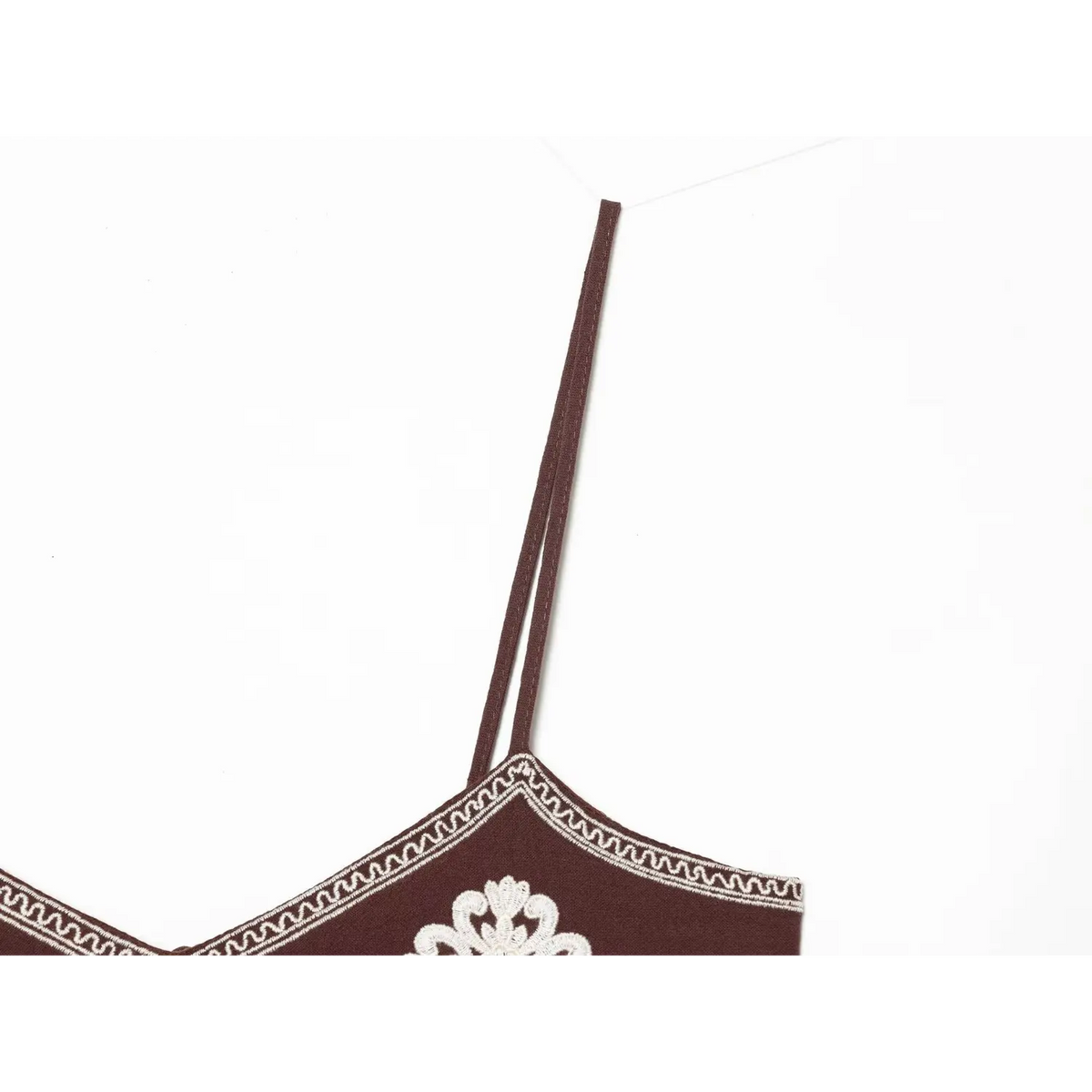 Close-up of thin spaghetti strap