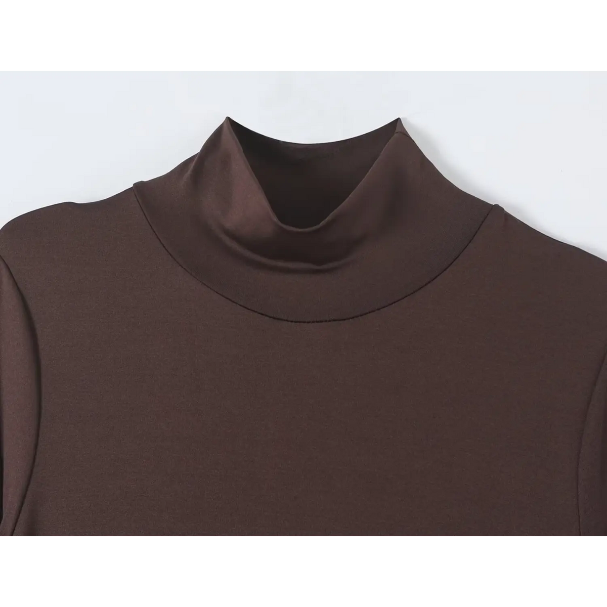 Close-up of turtleneck neckline