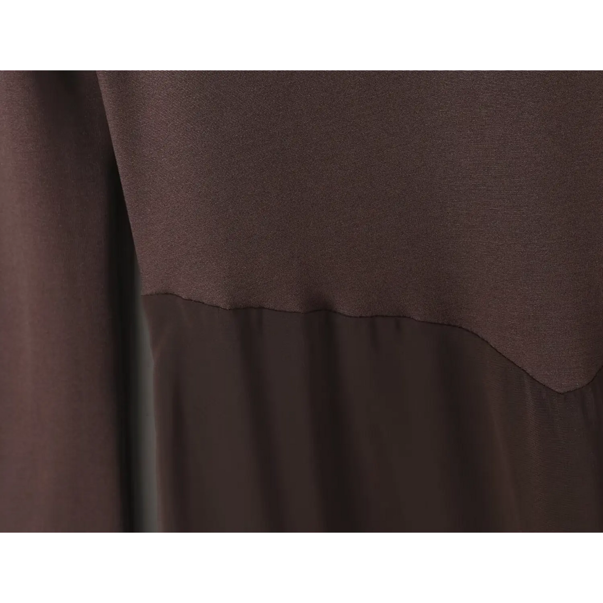 Close-up of waist seam and panel join