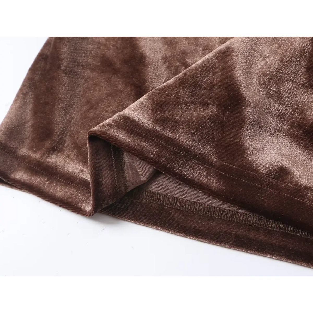 Close-up of hem lining stitching