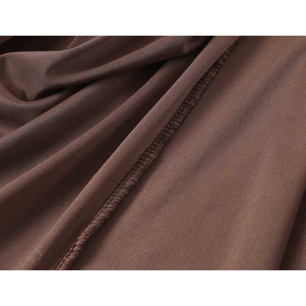 Close-up of internal lining stitching