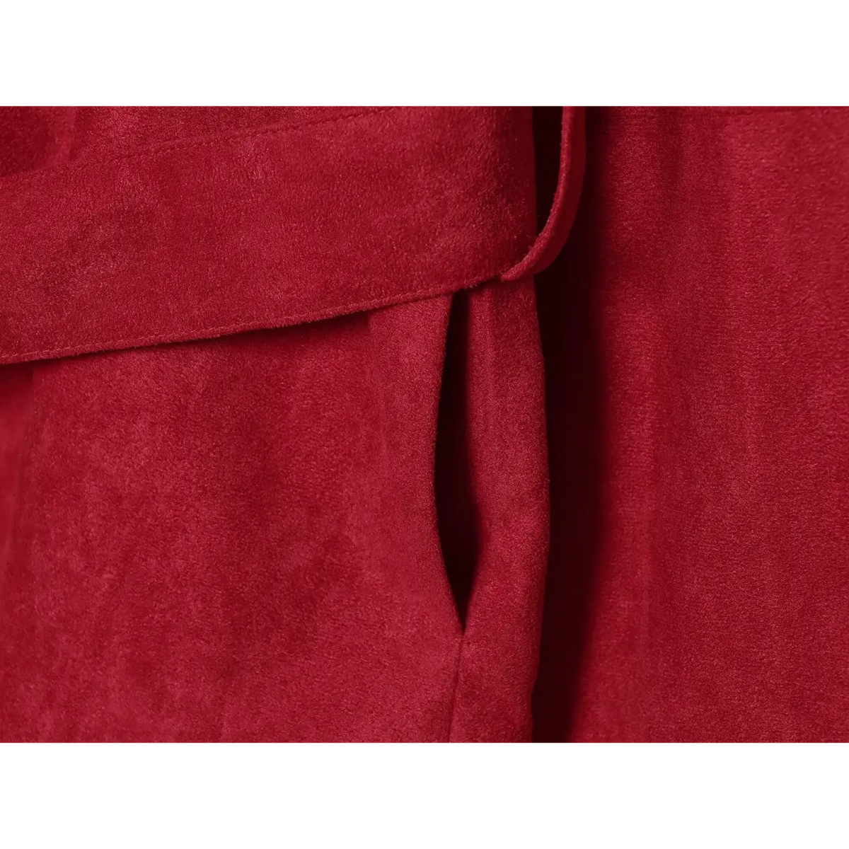 Close-up of side seam pocket opening