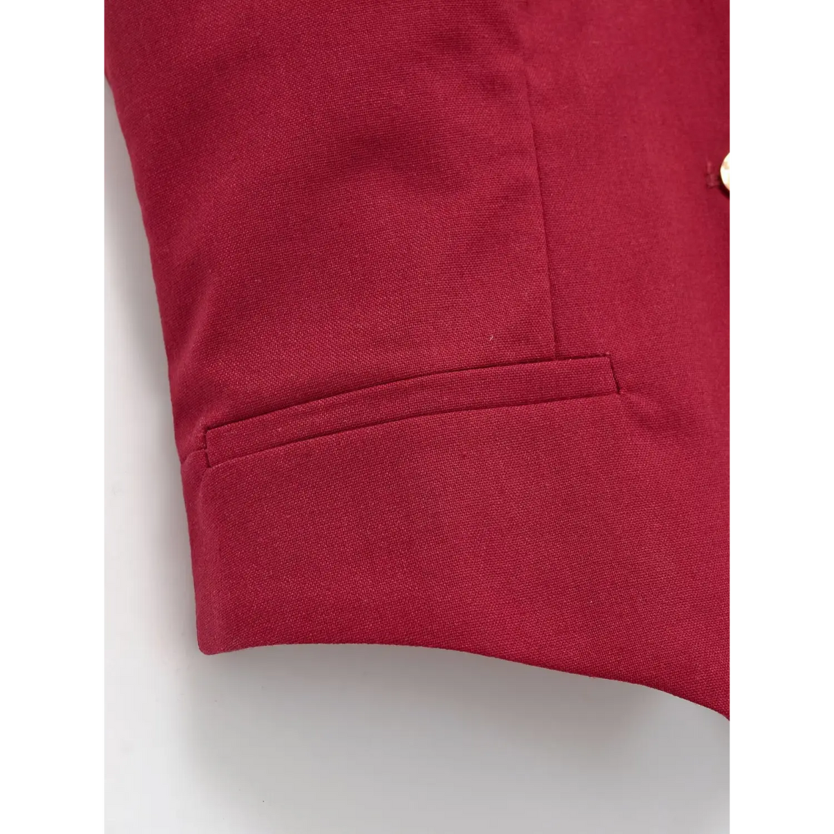 Close-up of fake pocket flap stitching