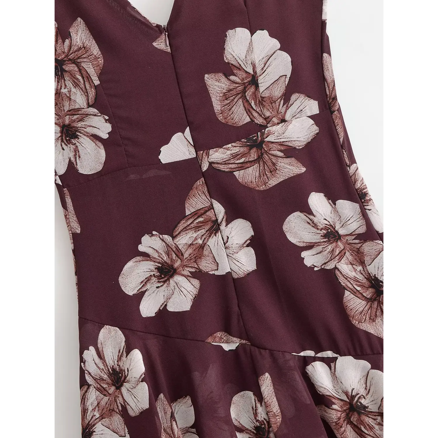 Back view close‑up of dress bodice with concealed zipper