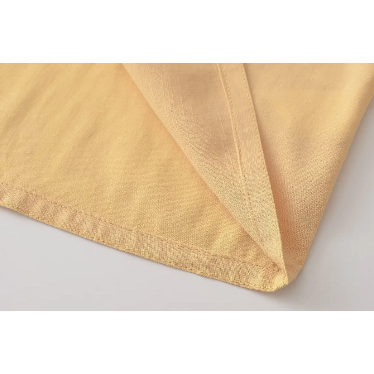 Close-up of hem stitching detail