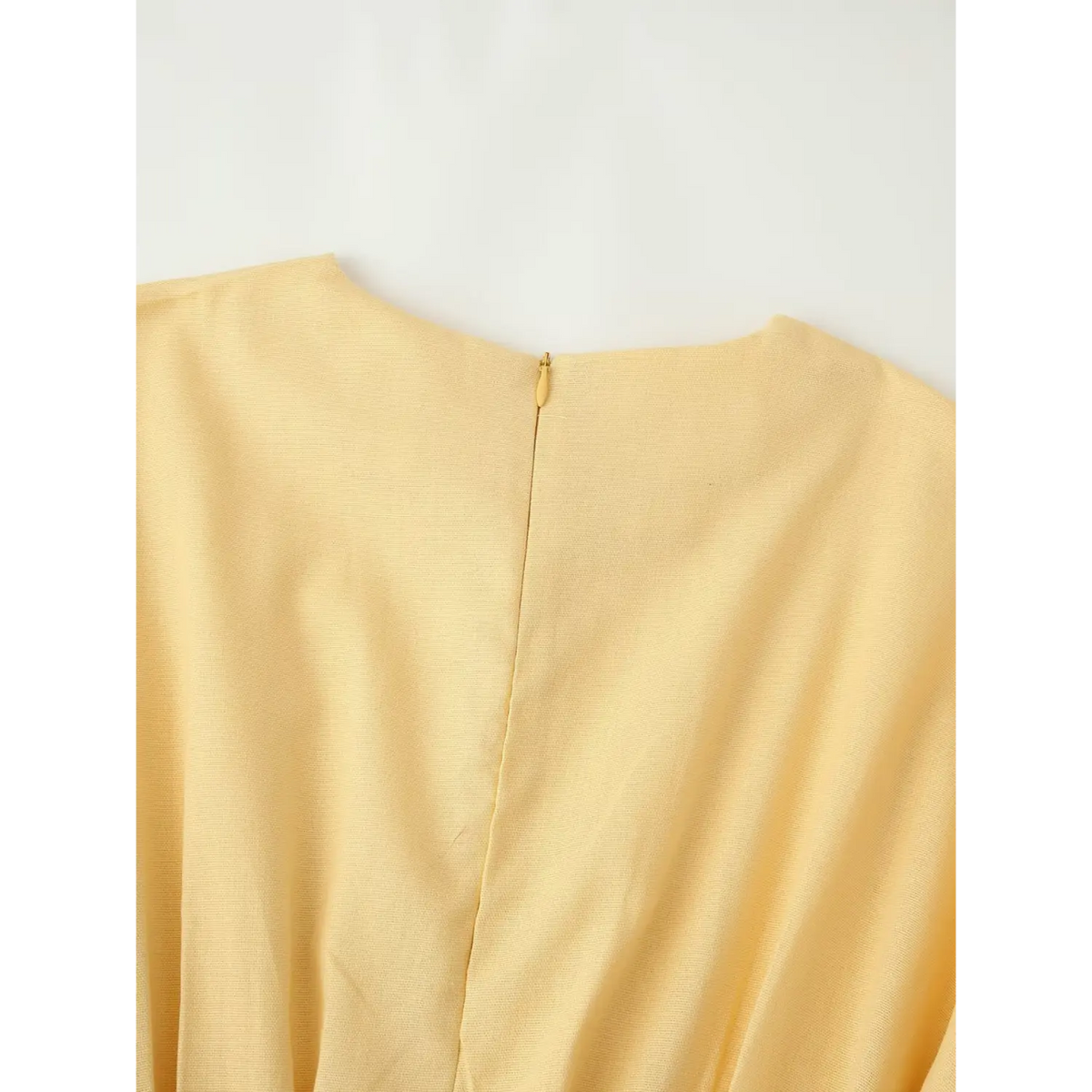 Close-up of back zip