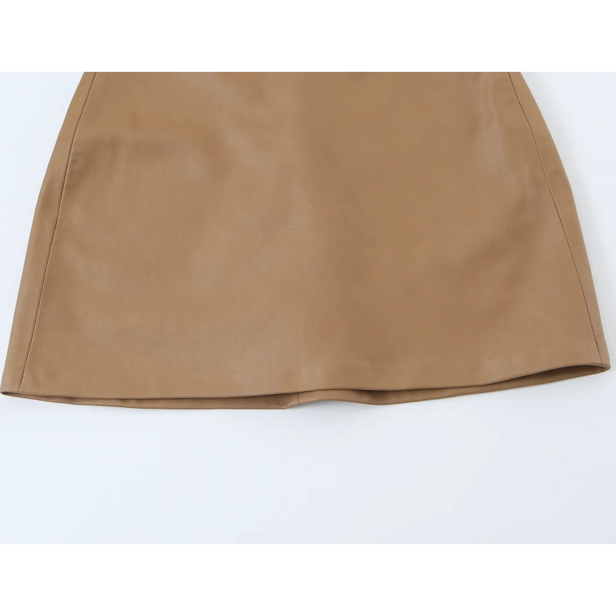 Close-up of skirt hem stitching
