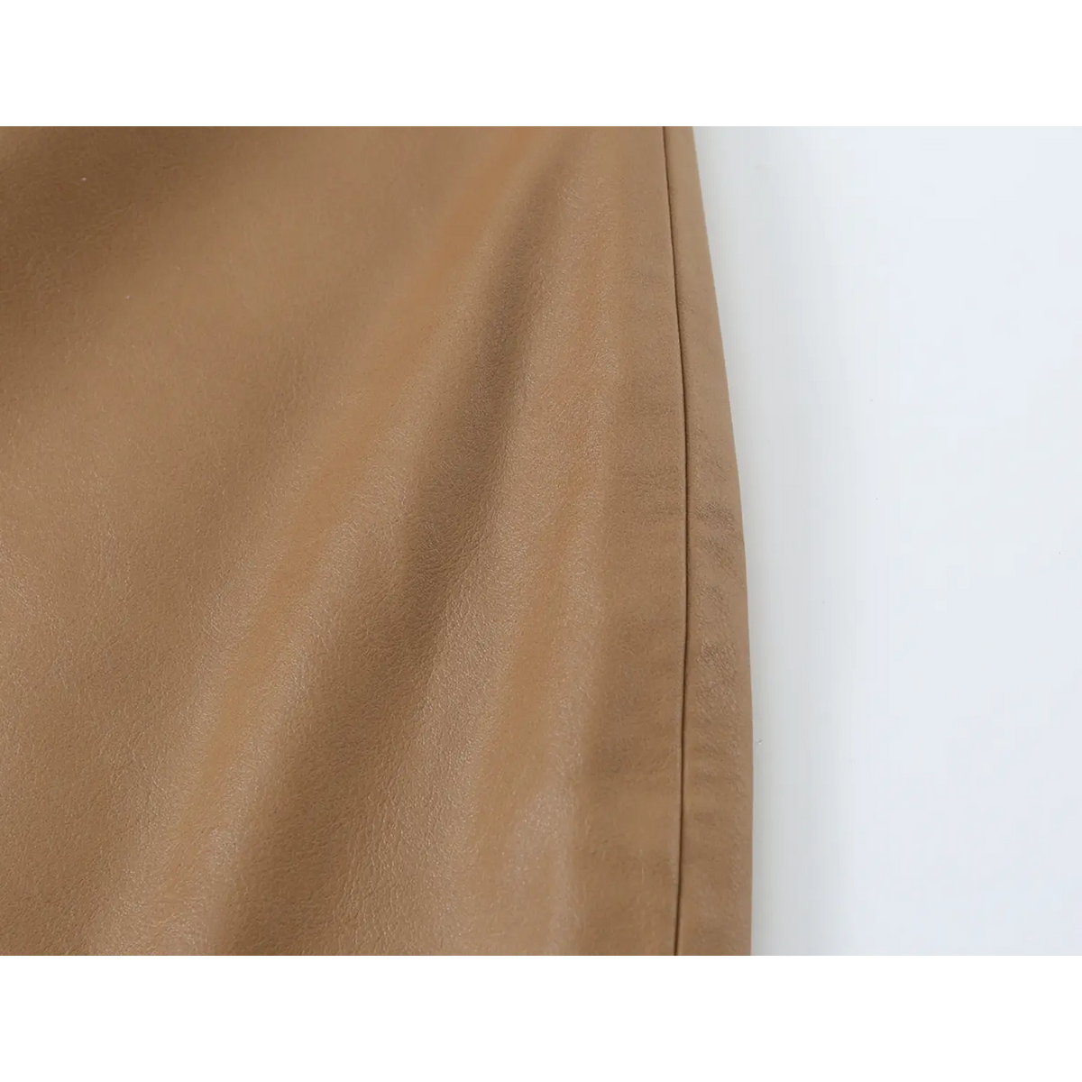 Close-up of side seam and fabric texture
