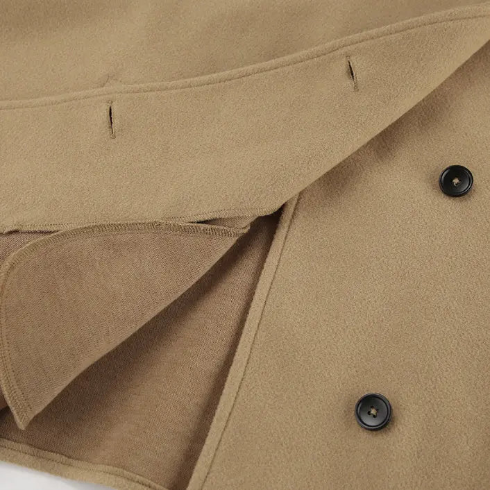 Close-up of hem and placket