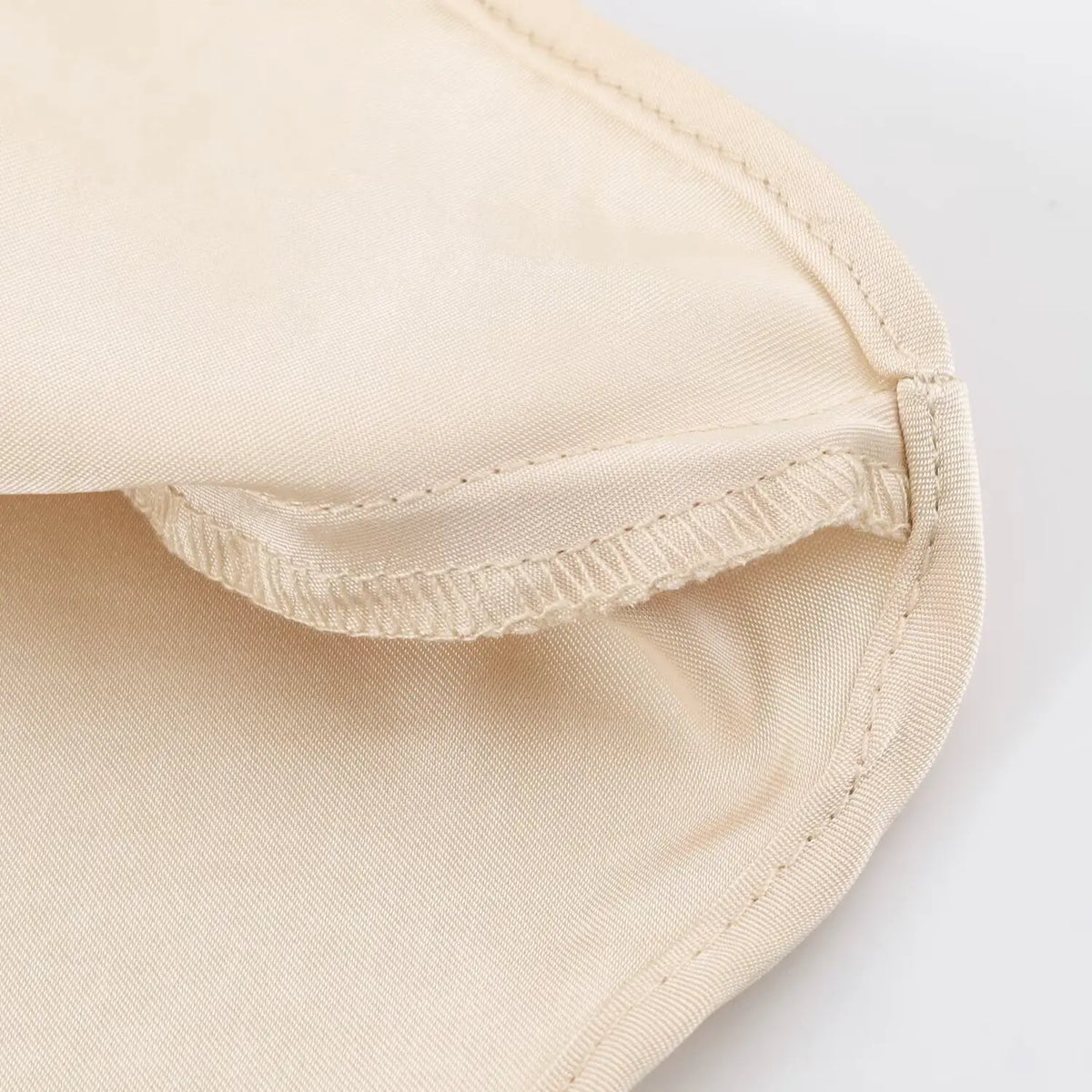 Close-up of inner hem overlock stitching