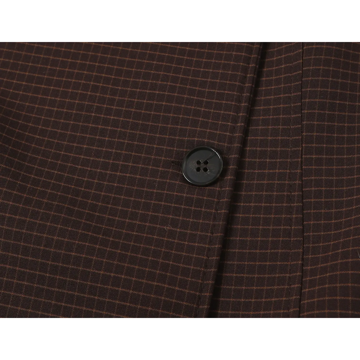 Close-up of front button placket