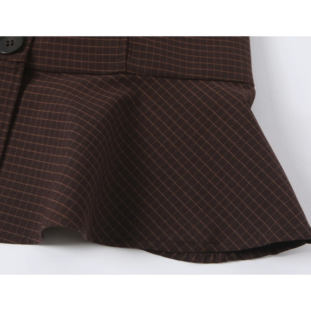 Close-up of ruffle hem fabric drape