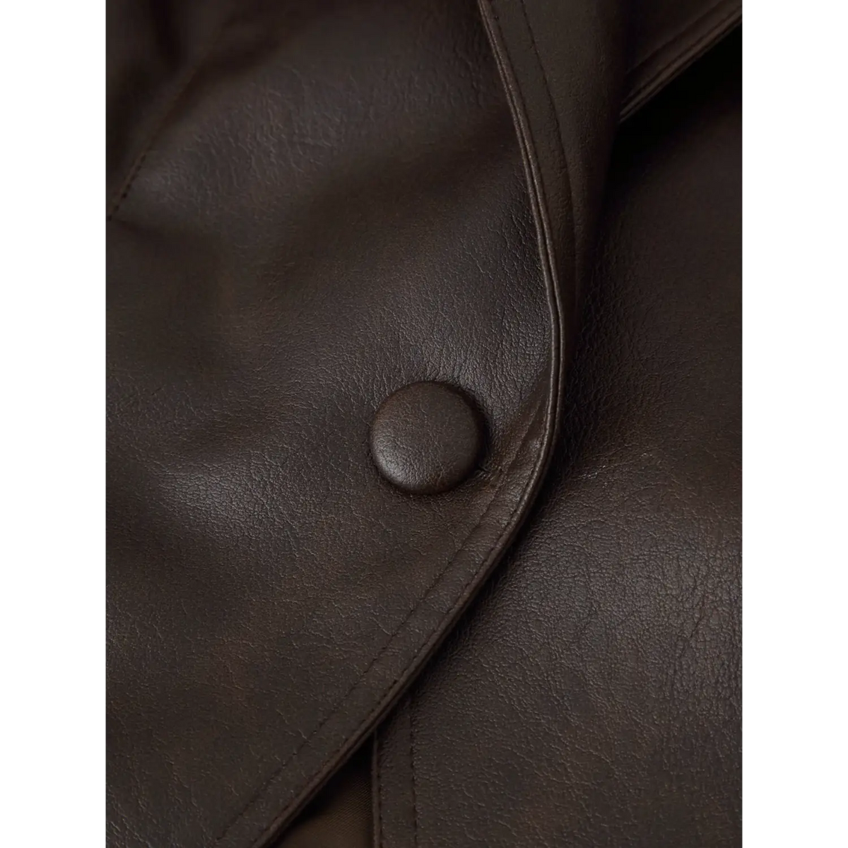 Close-up of covered button closure