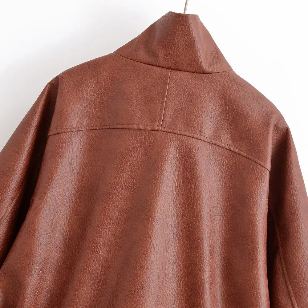 Close-up of back yoke seam and stand collar