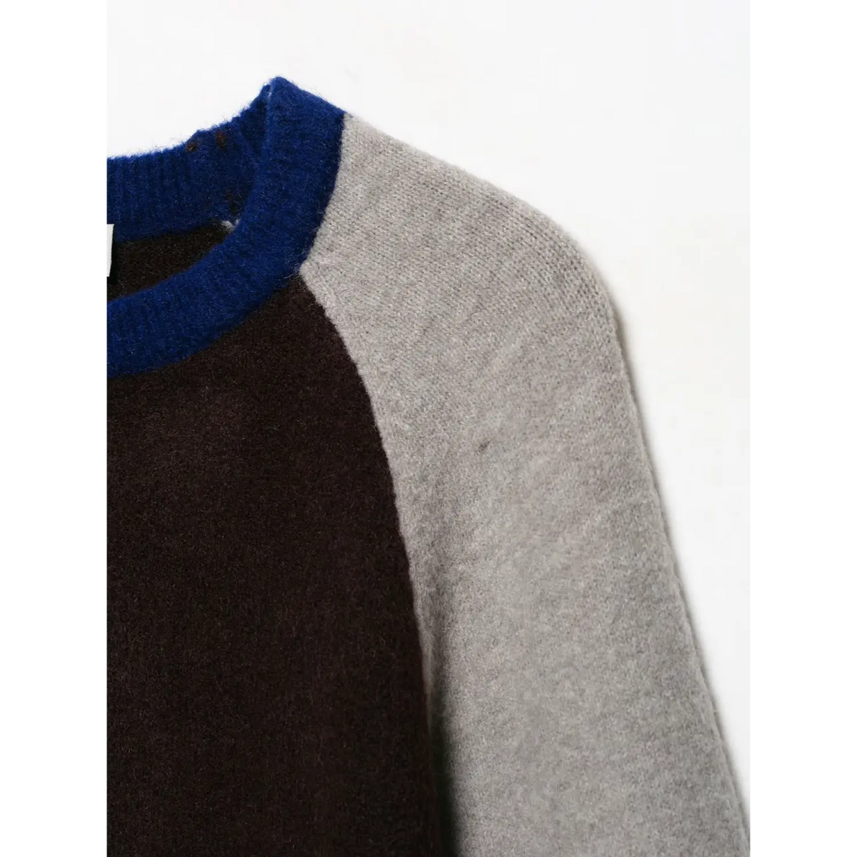 Close-up of raglan sleeve detail