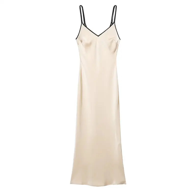 white dress with black piping Beyond Yoga Spacedye Starting Line complemented by a stylish side leg slit and a strapless design for a modern touch Black Work Dress With White