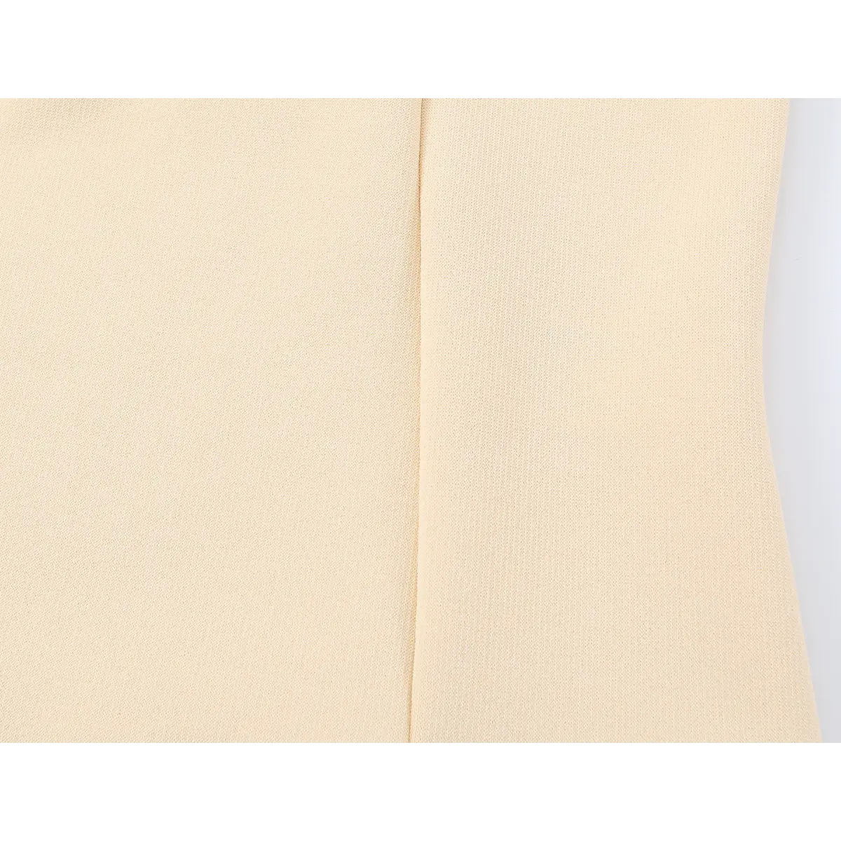 Close-up of the cami's bodice, showing the center front seam and fabric drape