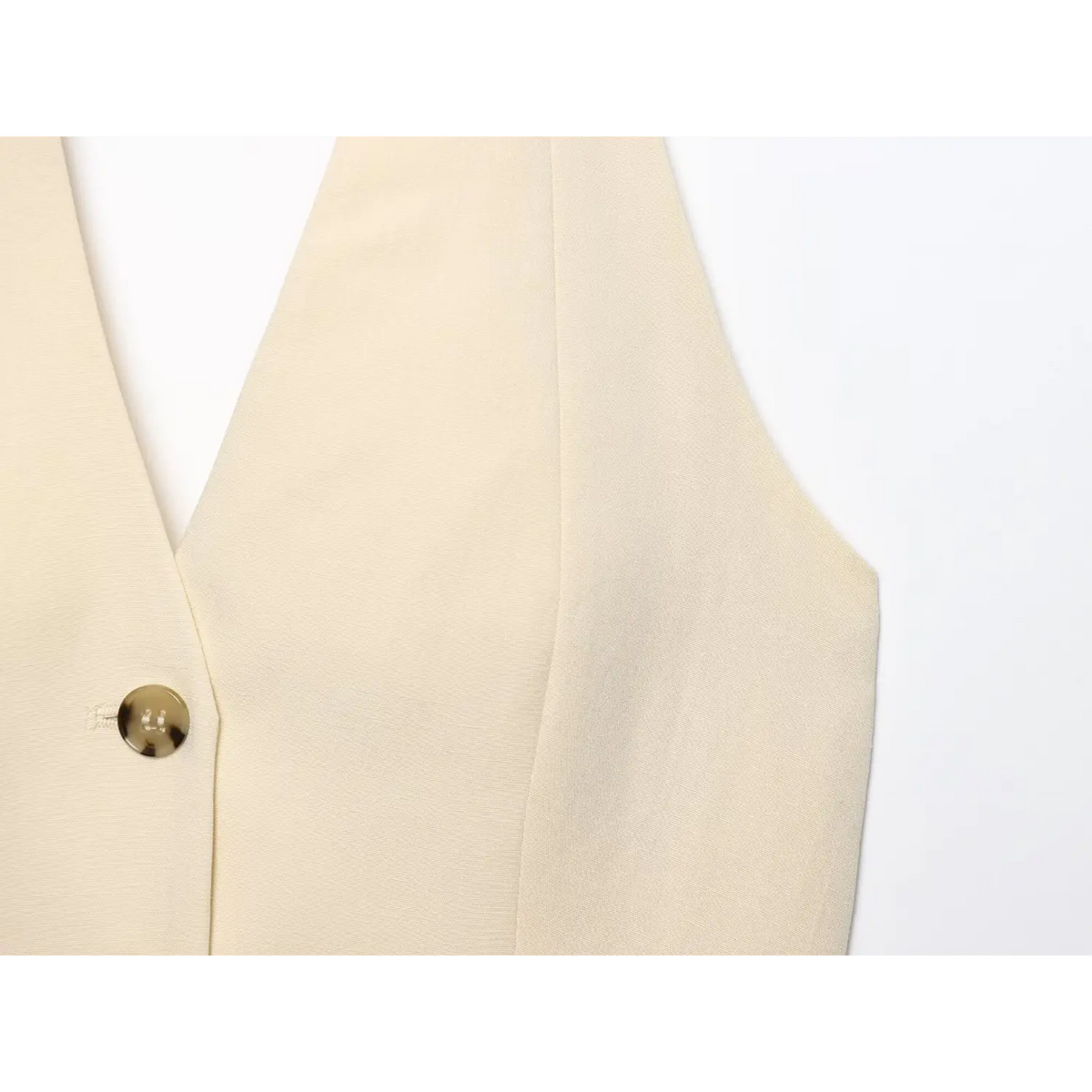 Close-up of bust dart and side seam