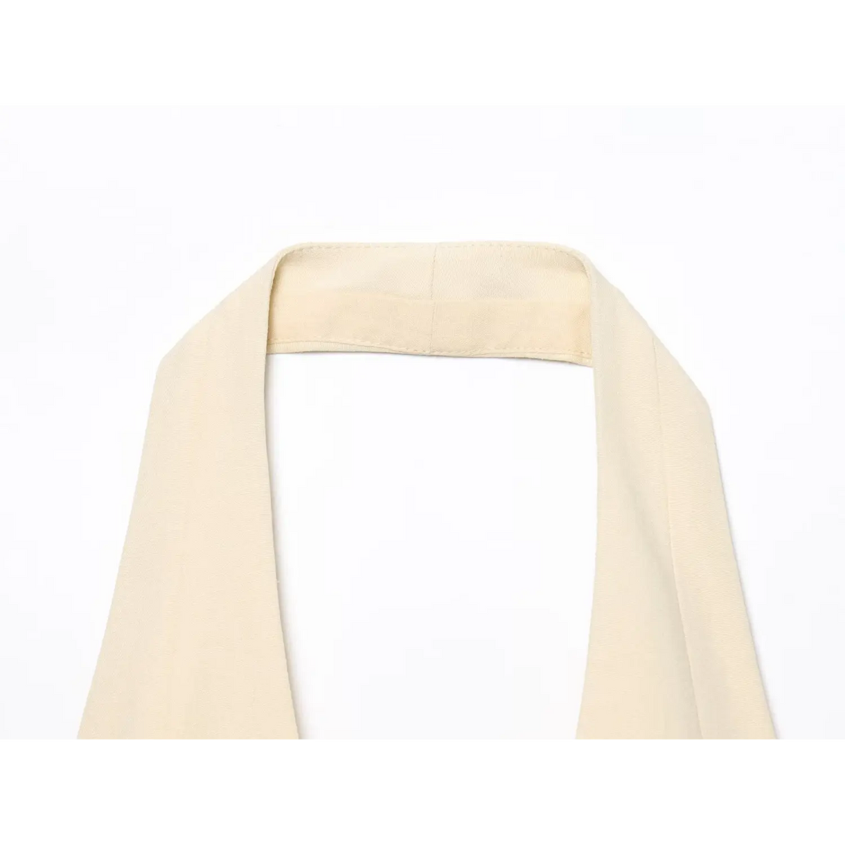 Close-up of halter neck inner stitching