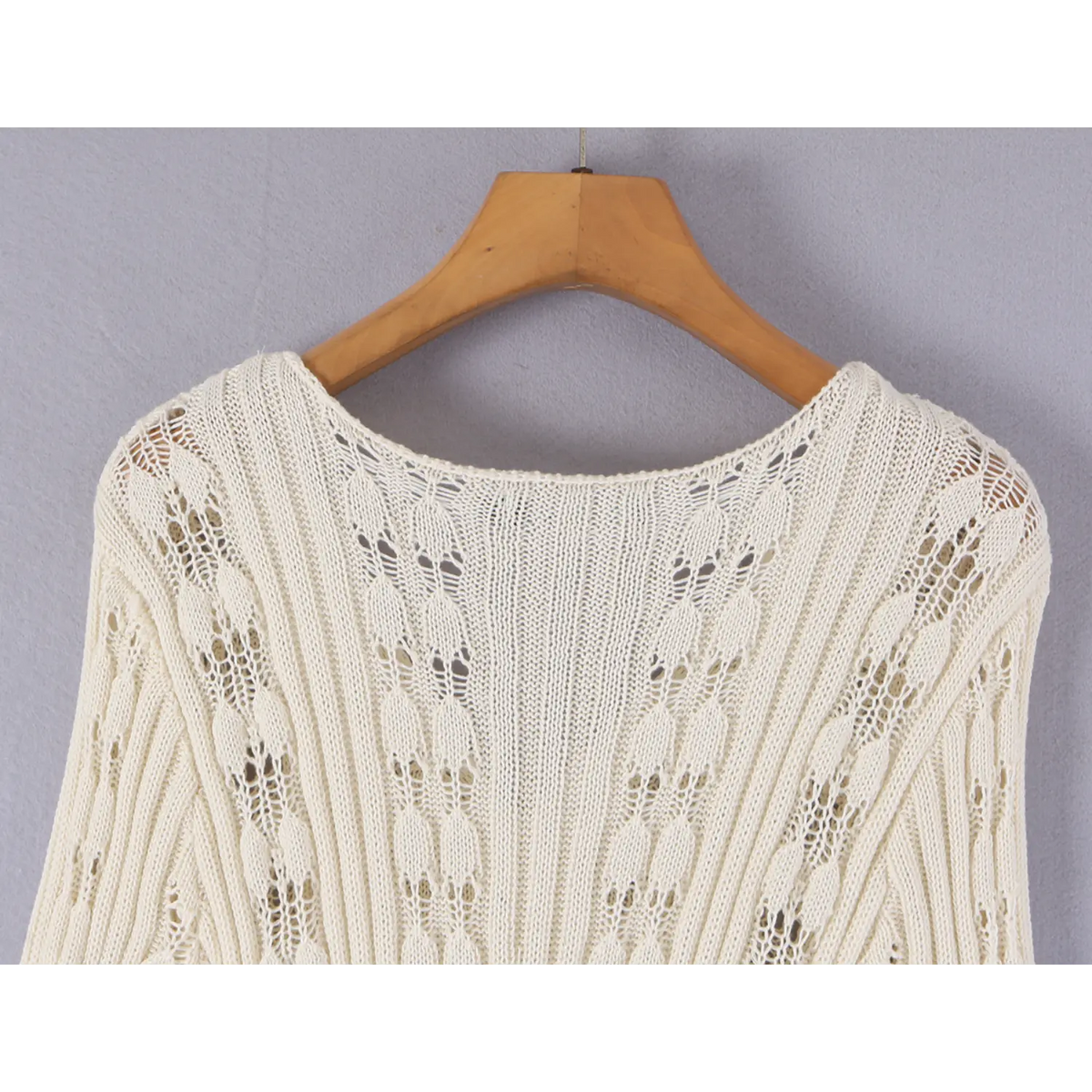 Close-up of back neckline