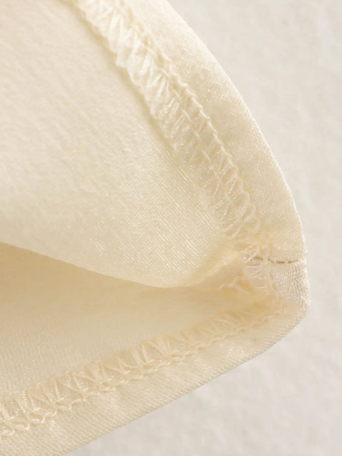 Macro close-up of strap and hem stitching