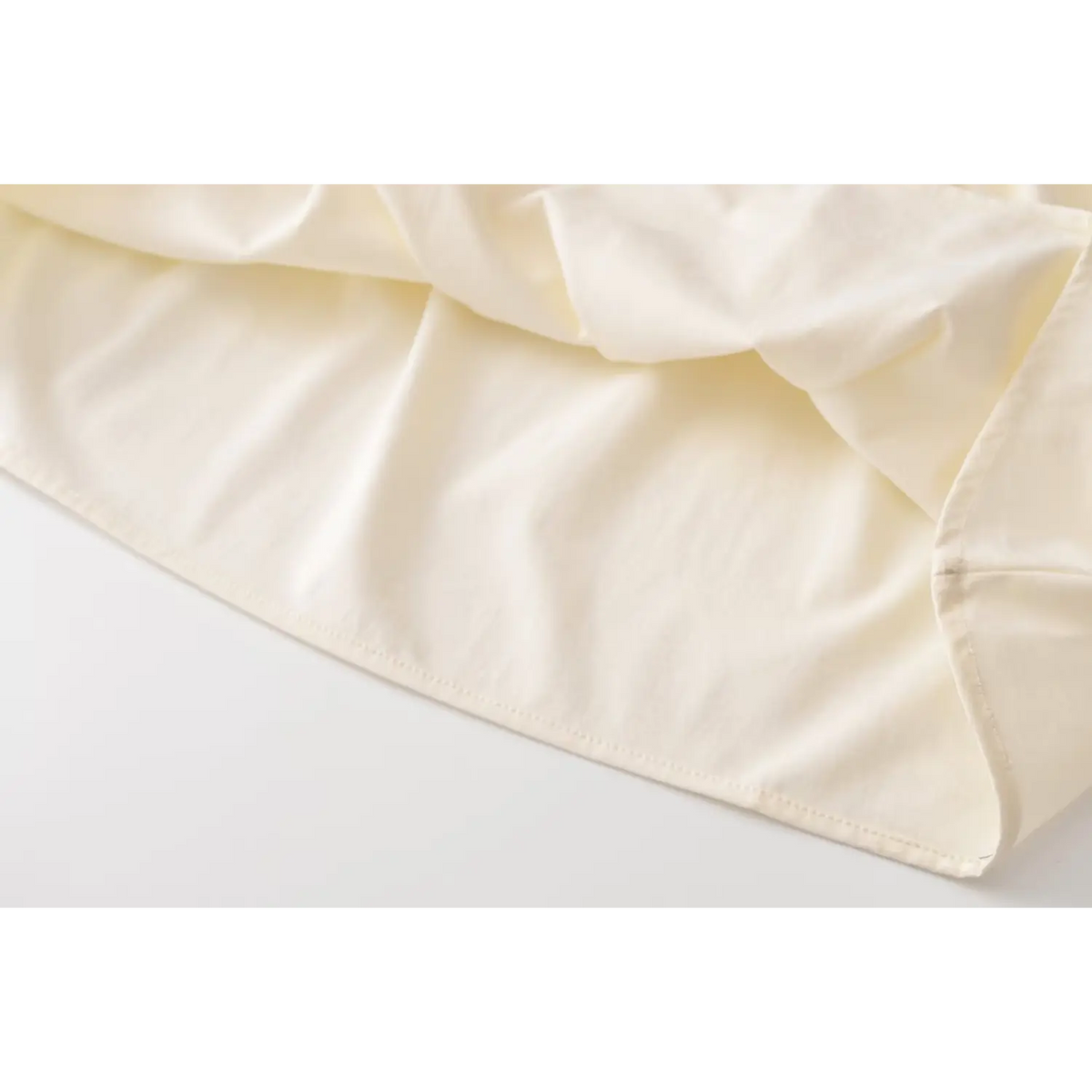 Close-up of hem stitching detail