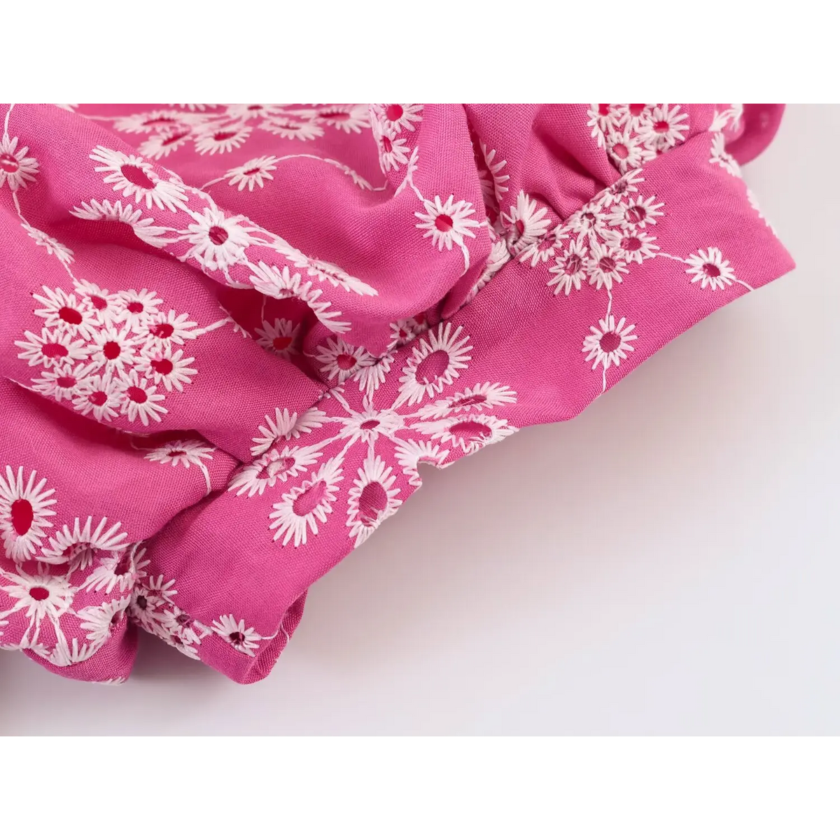 Close-up of puff sleeve cuff