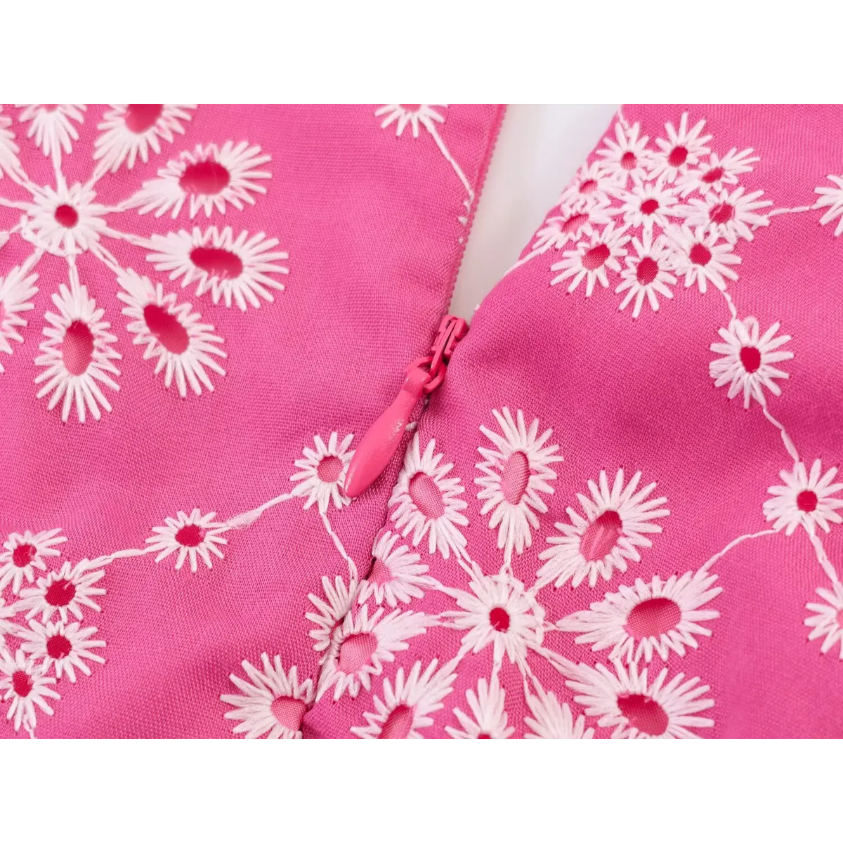 Close-up of back zipper pull