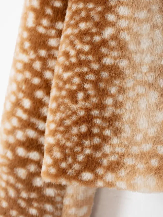 Close-up of cropped hem and fur texture