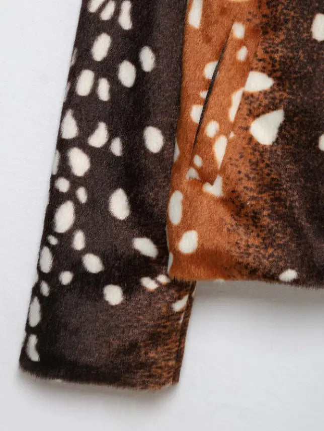 Close-up of long sleeve cuff and fur texture